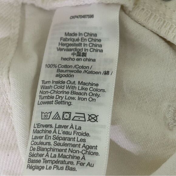 NWT Madewell Baggy Flare Jeans Front Slit Edition High Rise White Sz 31 - Picture 9 of 16